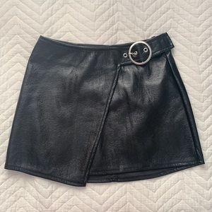 Black Leather Mini Skirt
